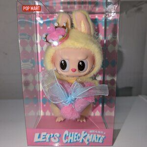 Authentic POPMART Labubu THE MONSTERS Let's Checkmate Series Vinyl Plush Pendant